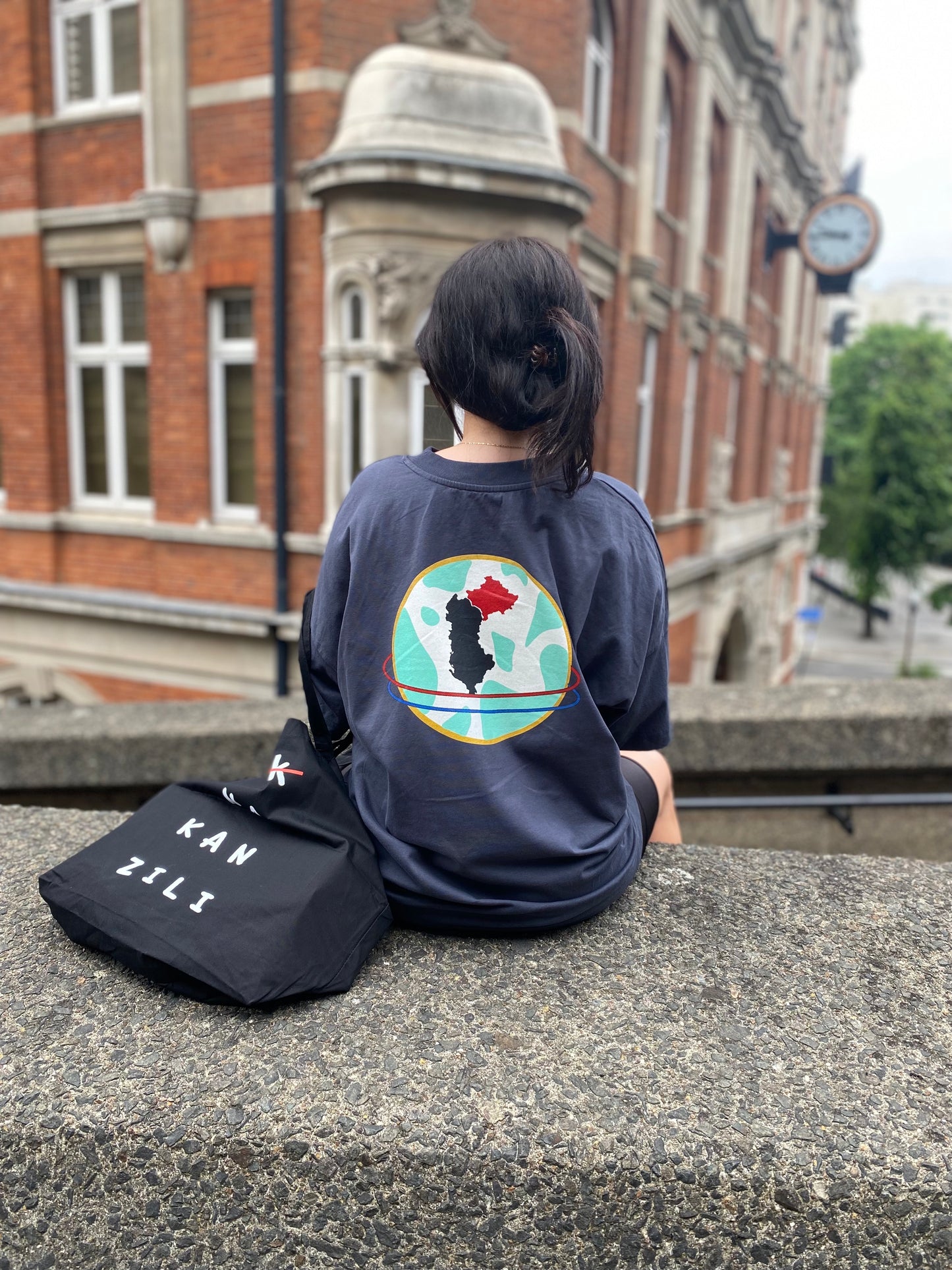 ALB/KSV Oversized Unisex T-shirt - Ink Grey